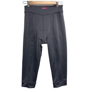 Terry Cycling Knickers Women L Gray Padded Capri Bike Pants